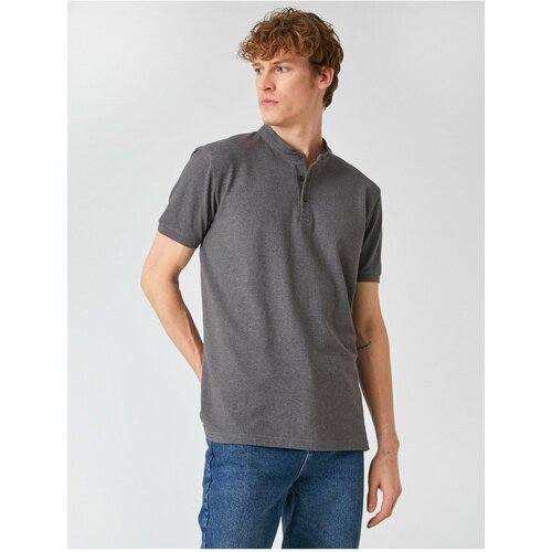 Koton Polo T-shirt - Gray - Fitted Cene