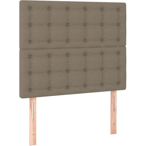  Krevet s oprugama i madracem smeđesivi 80x200 cm od tkanine Slike