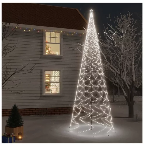  Božično drevo s konico 3000 hladno belih LED diod 800 cm