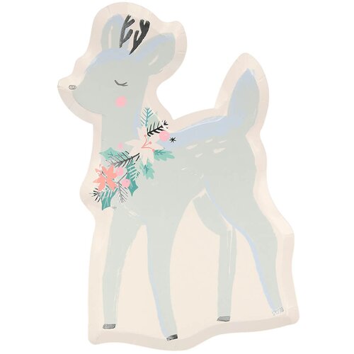 Meri Meri papirnati tanjuri die cut pastel deer (8 komada) Slike