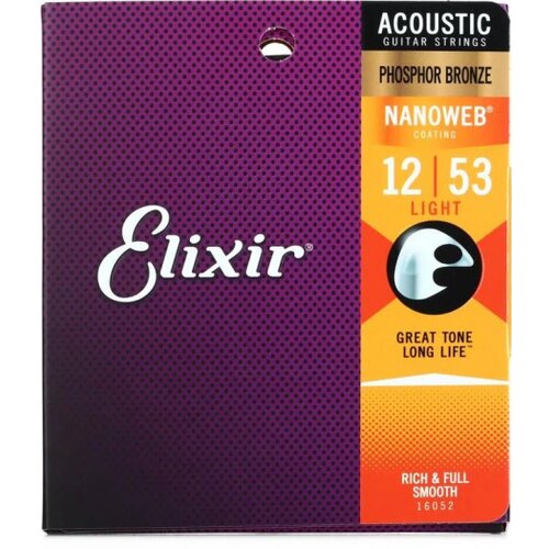 Elixir Žice za akustičnu gitaru 16052 Light, .012-.053 Slike