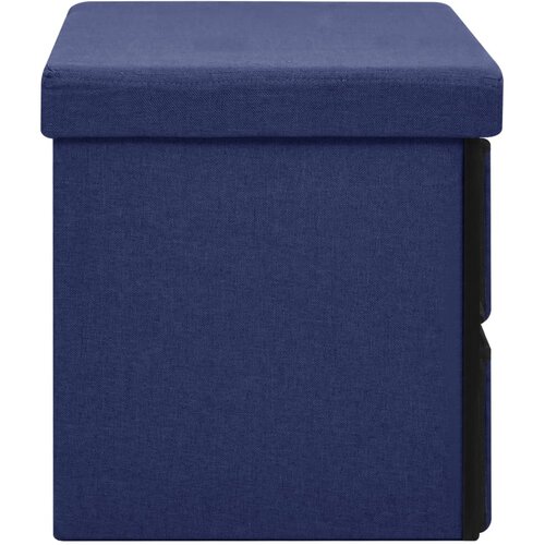  Sklopiva klupa za pohranu plava 76x38x38 cm od umjetnog platna Slike