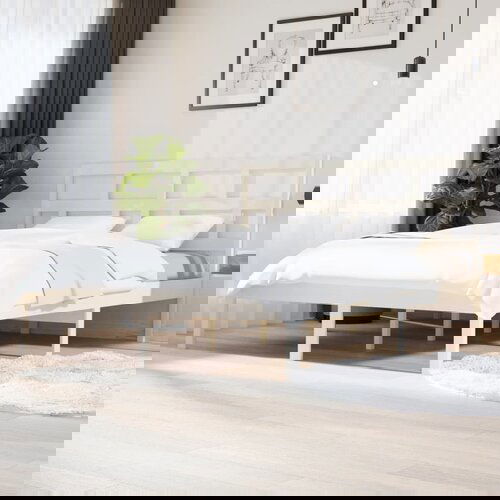 Furnova Posteljni okvir bel iz borovine 160x200 cm, (21941656) Slike