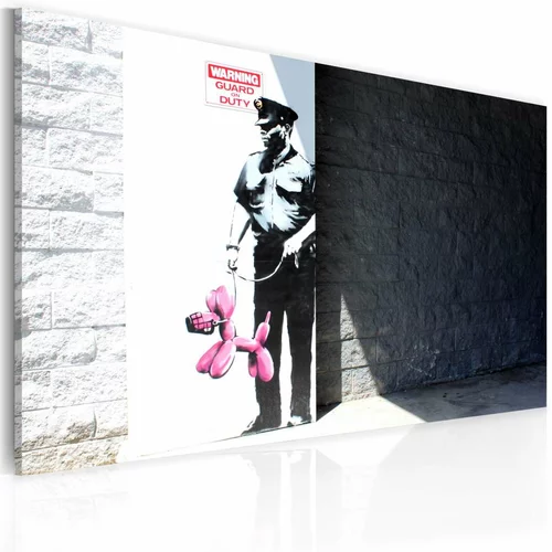  Slika - Police guard and pink balloon dog (Banksy) 60x40