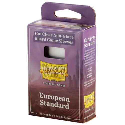 Arcane Tinmen Dragon Shield 100 Board Games Sleeves - European - Non Glare Clear Cene