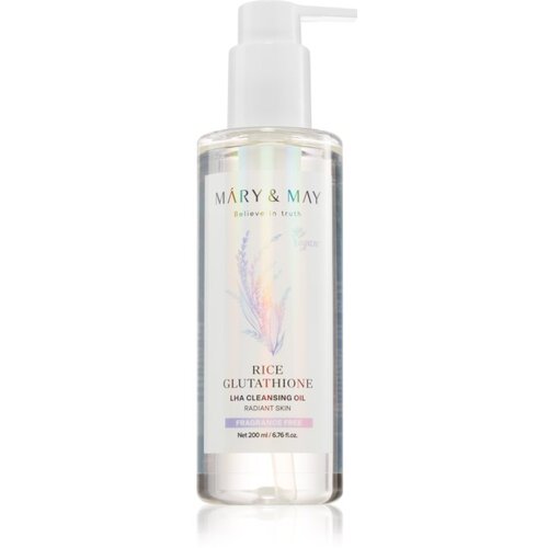 MARY &amp;amp; MAY Rice Glutathione LHA Cleansing Oil nježno ulje za či&amp;scaron;ćenje s eksfolijacijskim učinkom 200 ml Slike