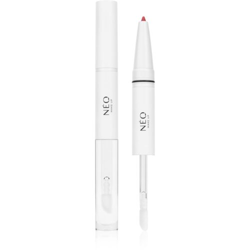 NEO MAKE UP Intense Serum 2in1 Lipliner &amp;amp; Lipgloss olovka za konturiranje i sjajilo za usne nijansa 01 Bold Red 1 kom Slike