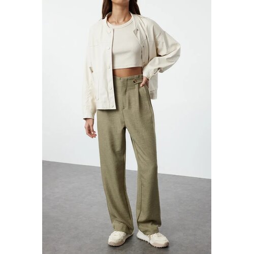 TRENDYOLMILLA Ženske pantalone Tedaw25Pl00000, Kaki Slike