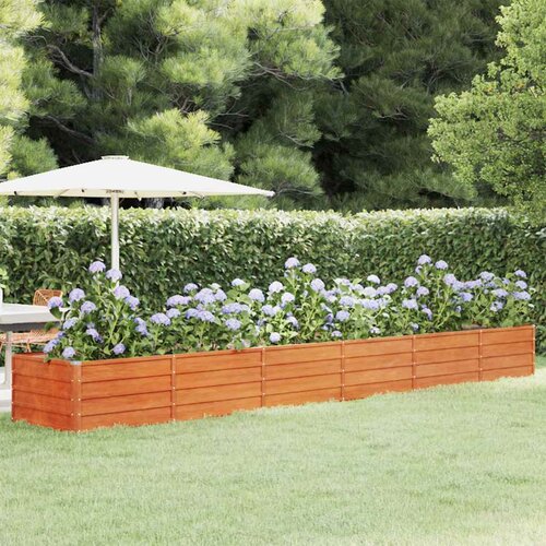 Povi&scaron;ena vrtna gredica boja hrđe 480 x 80 x 45 cm čelik COR-TEN Cene