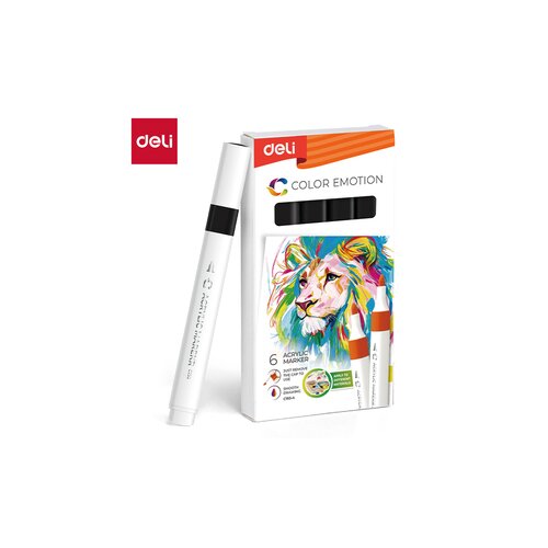 Deli MARKER AKRILNI CRNI 10 COLOR EMOTION EC193A-Black Cene