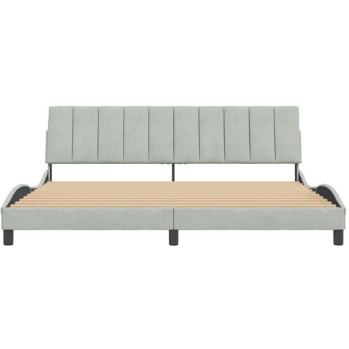 VidaXL okvir za krevet bez madraca svjetlosivi 200 x 200 cm bar&amp;scaron;unasti Slike