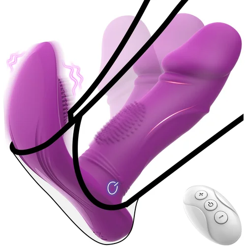 SuperLove Wiggling Wearable Dual Stimulation G-Spot Vibrator Purple