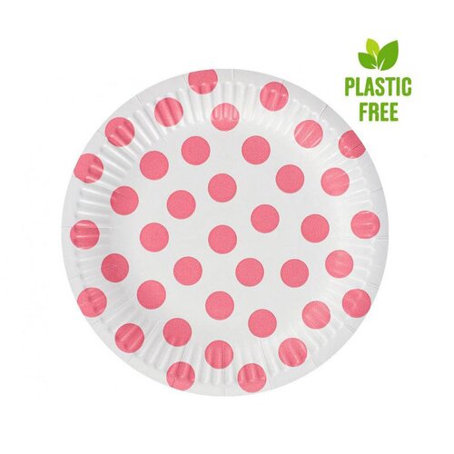  Papirnati krožniki Pika 18cm 6kom Roza Cene