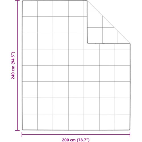 vidaXL Poplun s jastukom 3 pcs Bijela 240 x 200 cm Paperje Cijene
