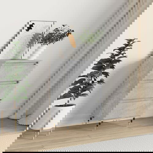 VidaXL Komoda betonsko siva 40x35x70 cm inženirski les Slike