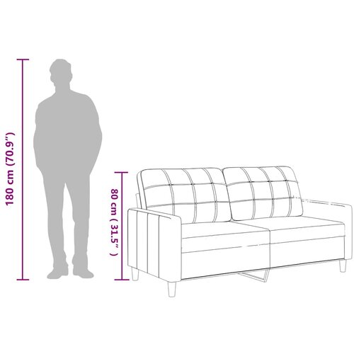  Dvosjed od tkanine krem 140 cm od umjetne kože Slike