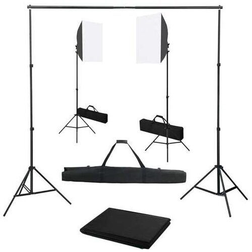  Komplet za fotografski studio s softbox svetilkami in ozadjem Cene