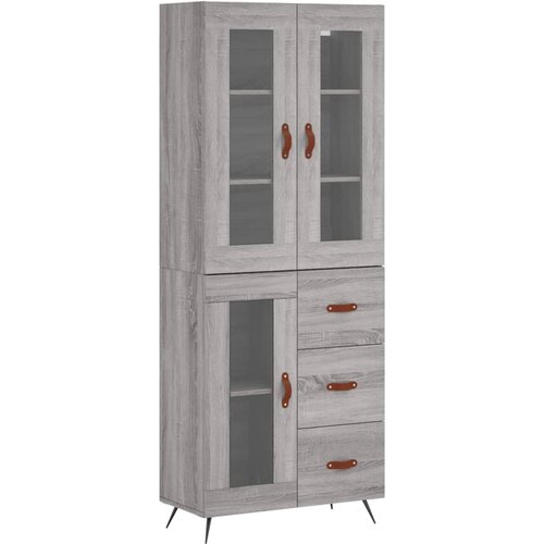 Maison Chic Visoka Komoda - Predalnik siva sonoma 69,5x34x180 cm inženirski les, (21719754) Slike