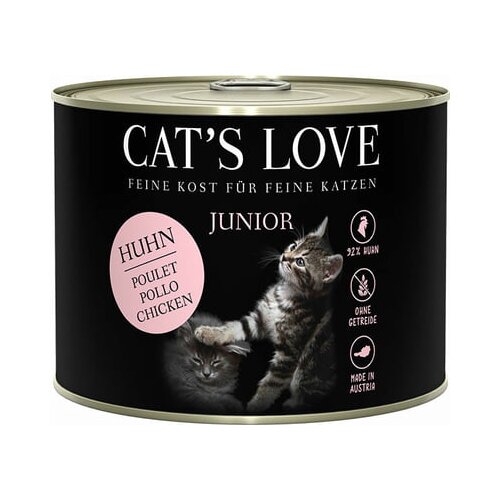 Cat&amp;#039;s Love Mokra hrana za mačke &amp;quot;Junior Chicken Pur&amp;quot; - 200 g Slike