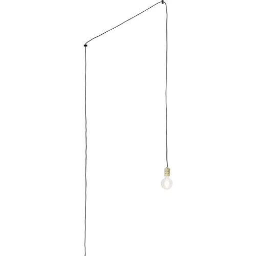 QAZQA Moderna viseča svetilka zlata z vtičem - Cavalux