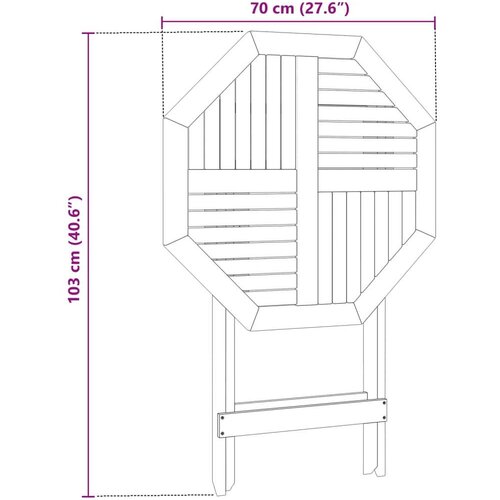 VidaXL sklopivi vrtni stol &amp;Oslash;70x75 cm od masivnog bagremovog drva Slike