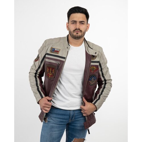 La Force Fashion mu&scaron;ka  top gun kožna jakna 1005 - bordo Cene