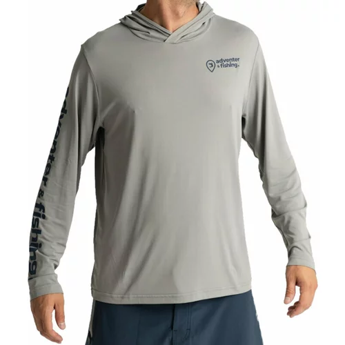 Adventer & fishing Majica s kapuljačom Functional Hooded UV T-shirt Limestone XL