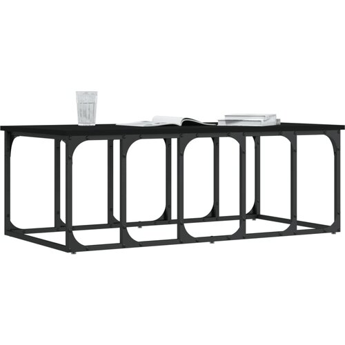  Stolić za kavu crni 100 x 50 x 35,5 cm od konstruiranog drva Slike