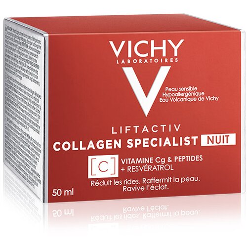 Vichy Liftactiv Collagen Specialist učvrstitvena nočna krema proti gubam 50 ml Slike