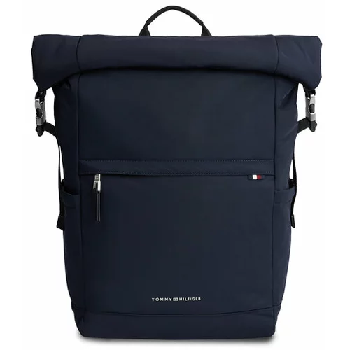 Tommy Hilfiger Nahrbtnik Th Signature Rolltop Backpack AM0AM12221 Mornarsko modra