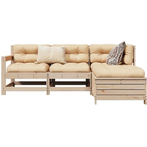 vidaXL 4-dijelni set vrtnih sofa od masivne borovine Cijene