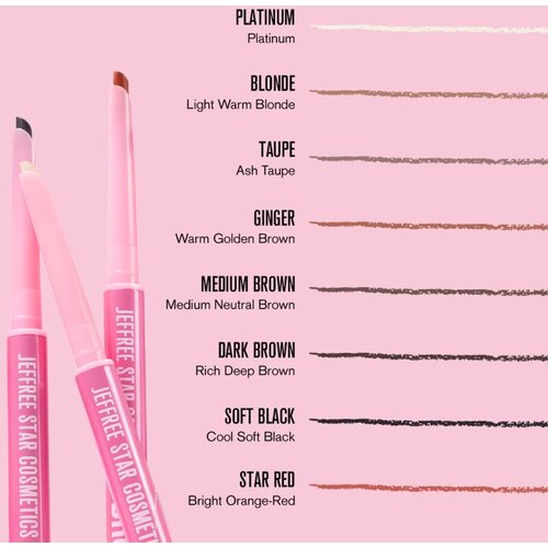 Jeffree Star Cosmetics Brow Designer Pencil natančni svinčnik za obrvi odtenek Taupe 0.15 g Slike