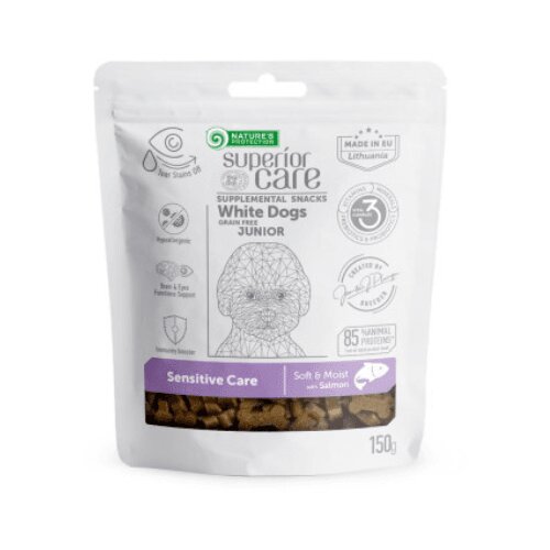 Nature's Protection NPSC White Dog Junior Sensitive Care Salmon - 150 g Cene
