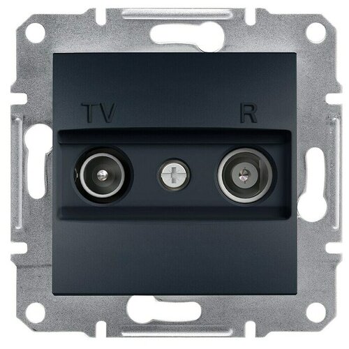 Schneider Electric Asfora Utičnica za antenu Prolazna (Antracit, Plastika, Podžbukna montaža, bez okvira, 8 dB) Slike