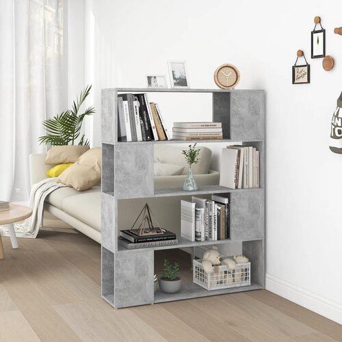  The Living Store Knjižna omara za razdelitev prostora betonsko siva 100x24x124cm - Knjižna Omara Za Razdelitev Prostora, (21453535) Cene