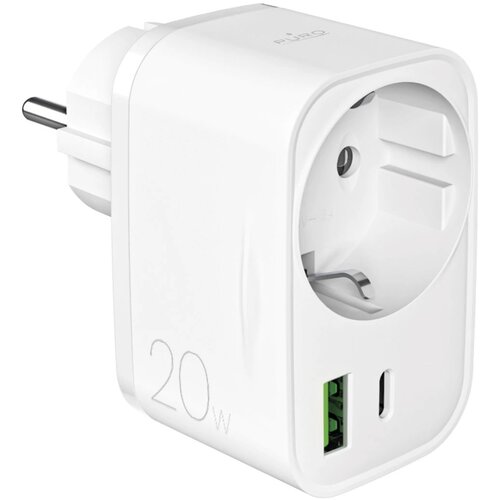 Puro 20W POLNILEC ZA APPLE IN SAMSUNG USB-C, USB-A Z VTIČNICO, (5000338883) Slike