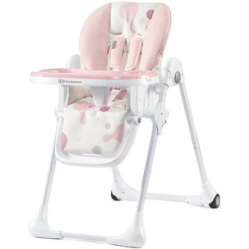 Kinderkraft stolček za hranjenje yummy™ pink