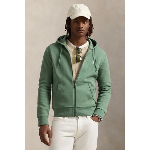 Polo Ralph Lauren Puloverji SWEATSHIRT ZIPPE EN DOUBLE KNIT TECH Kaki Slike