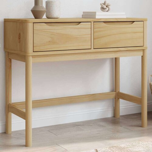  Konzolni stol FLORO voštano smeđi 89 5x36 5x73 cm od borovine Cijene