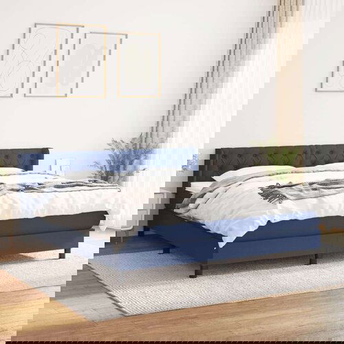  Krevet s oprugama i madracem plavi 160x200 cm od tkanine Cene
