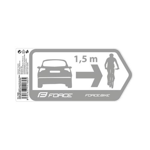 Force nalepnice sigurnost za automobil 184x84mm, srebrna ( 16428/J11-1 ) Slike
