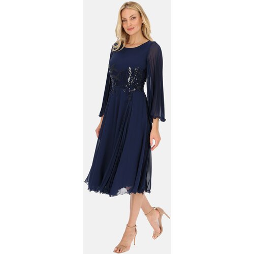 L`AF Woman's Dress Sharon Navy Blue Slike