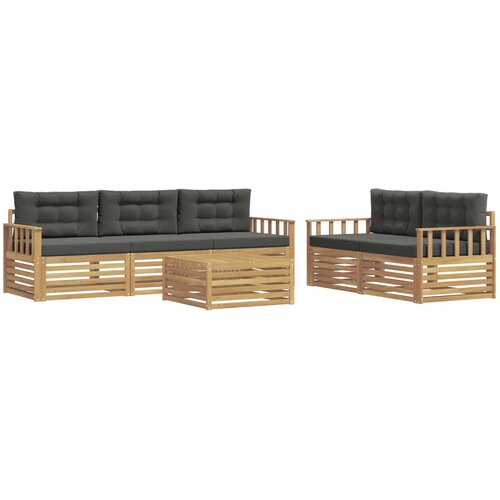  Set vanjskih sofa 6 kom. Bijela i antracit Slike