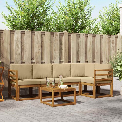  Set vanjskih sofa 6 kom. Prirodna i bež Cene