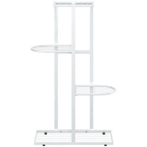  Stalak za cvijeće s 4 razine 43 x 22 x 76 cm bijeli metalni Slike