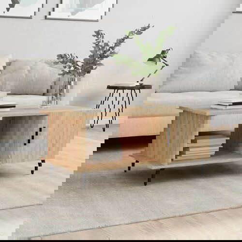 vidaXL Klubska mizica sonoma hrast 90x50x40 cm konstruiran les Cene