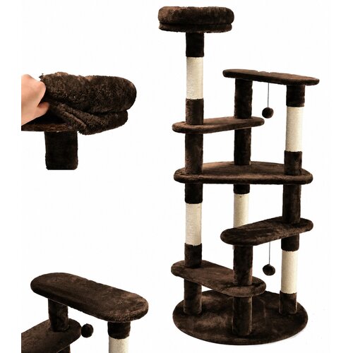 Farmcompany Grebalica za mačke G-GRA211, 60x60x136 cm, Braon Cene