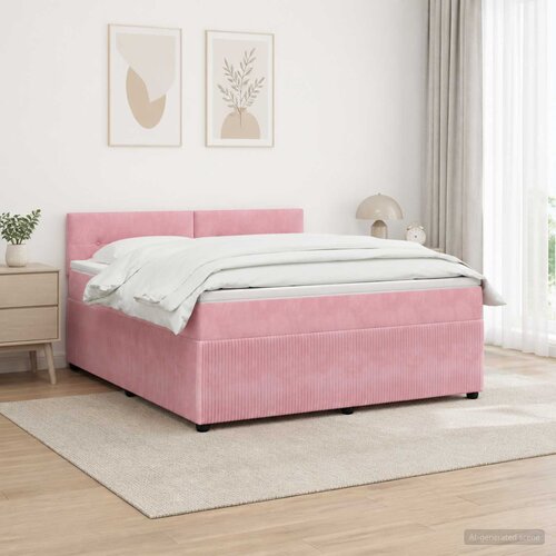  Boxspring krevet s madracem Ružičasta 180 x 200 cm Baršun Cene