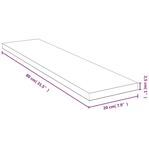  Zidna polica 80 x 20 x 2,5 cm od bambusa Slike
