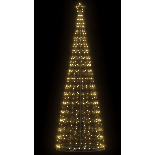 vidaXL Osvetljena novoletna jelka stožec 550 LED toplo bela 304 cm Cene